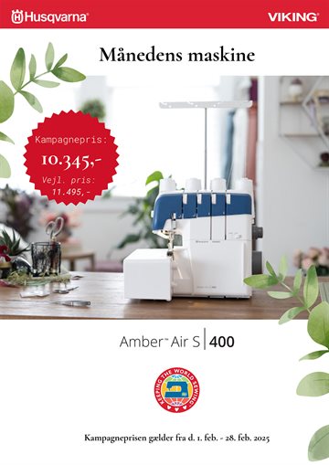 Amber Air S400 lufttrådet Husqvarna Viking overlocker